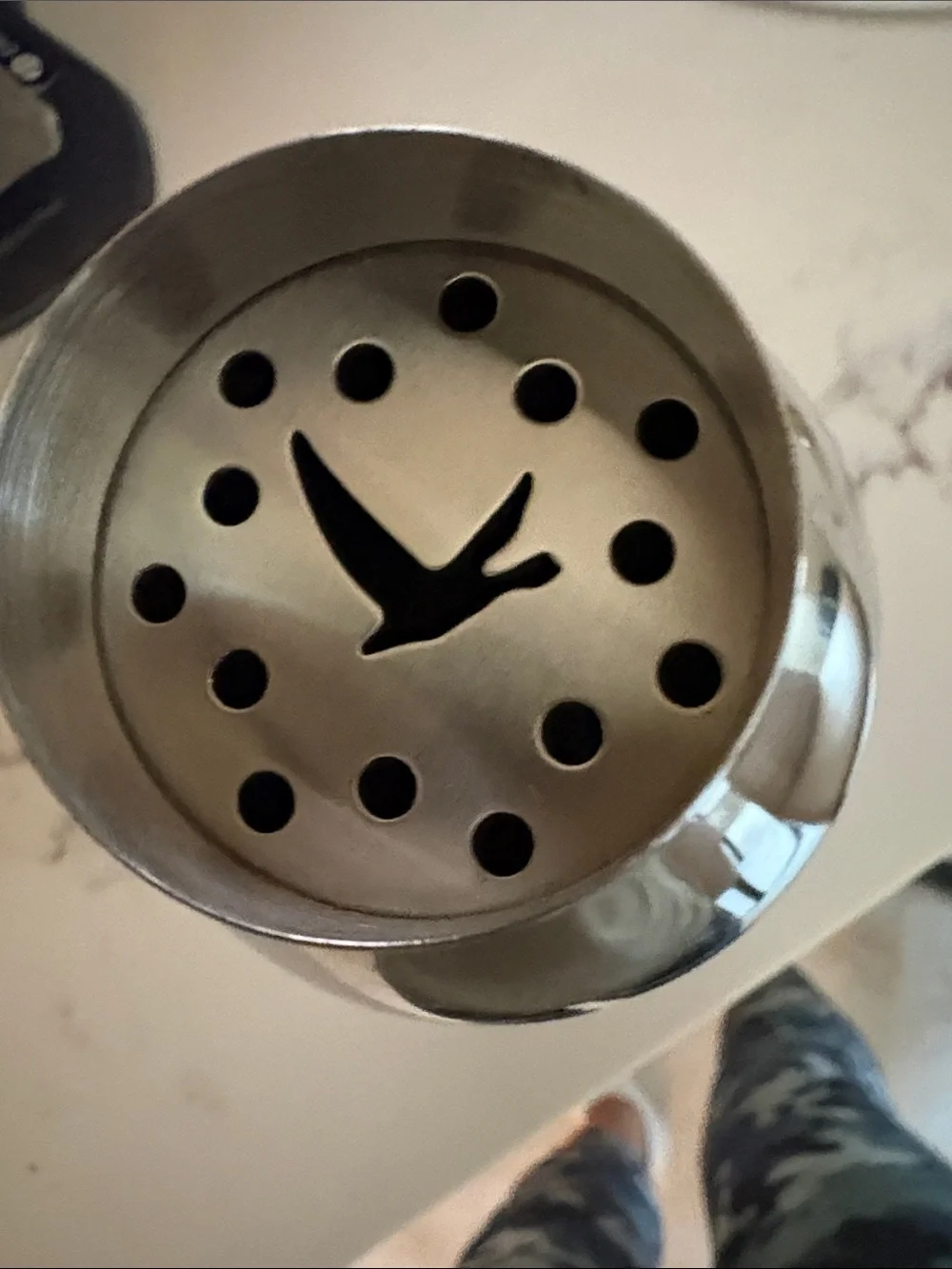 Grey Goose Etched cocktail shaker, new.